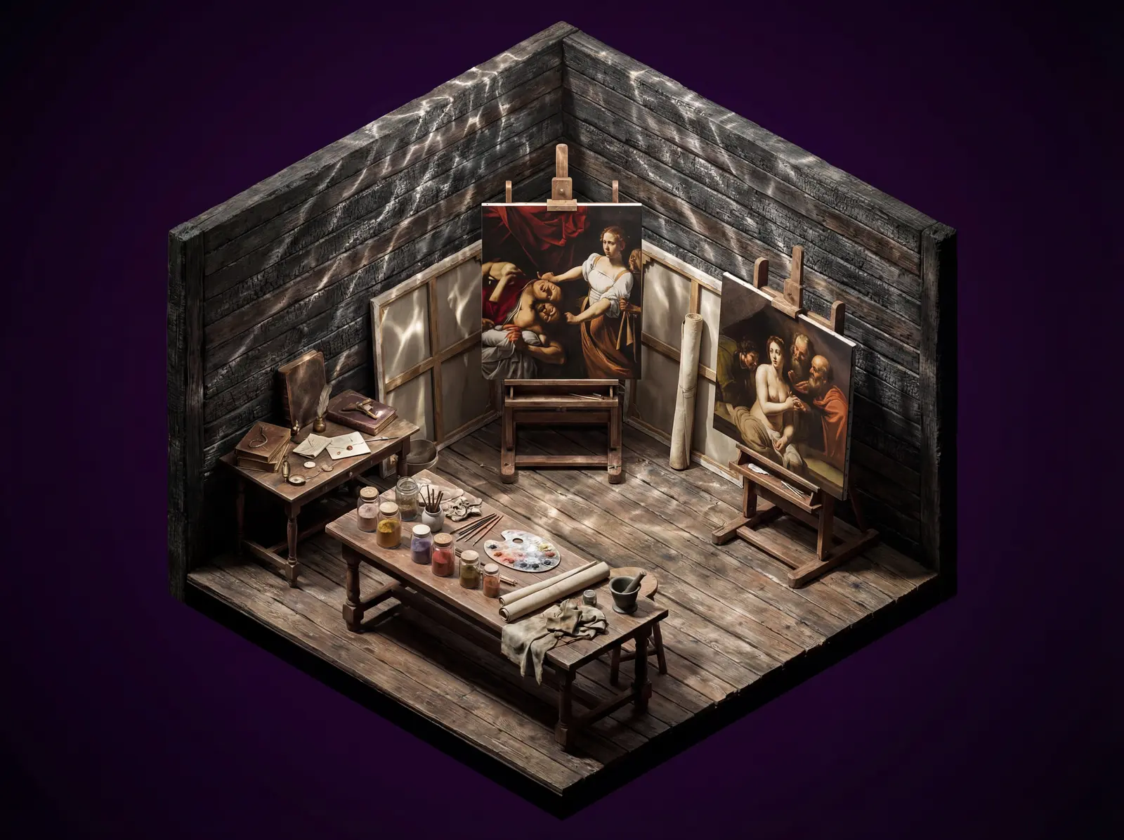 Isometric studio artwork from the ij8 tooling archive